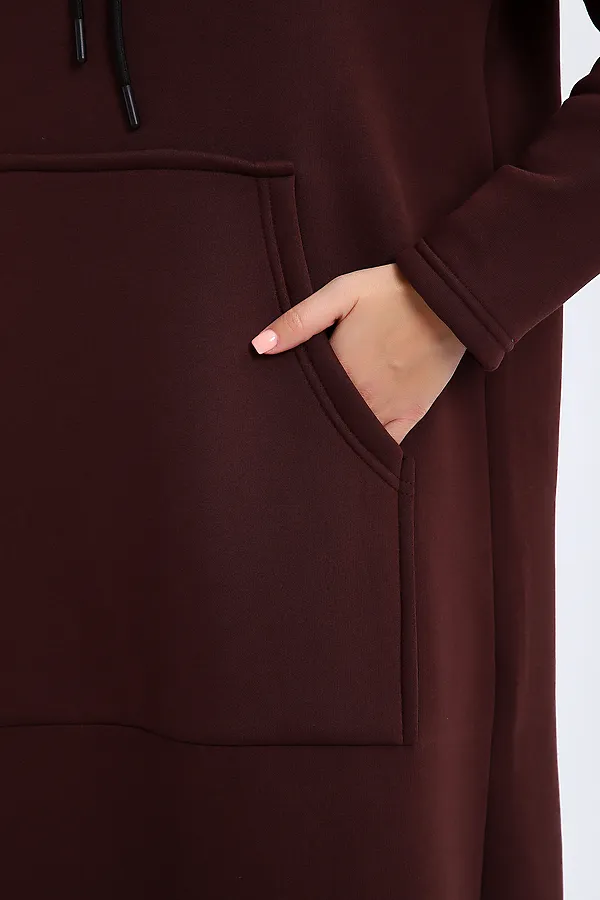 Толстовка-платье 5722 НАТАЛИ, темно-коричневый - фото 2