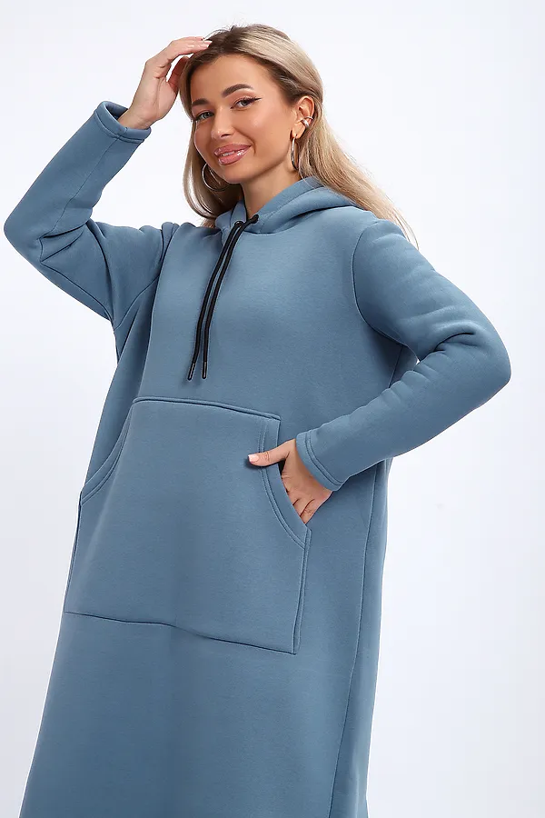 Толстовка-платье 5722 НАТАЛИ, светло-синий - фото 2