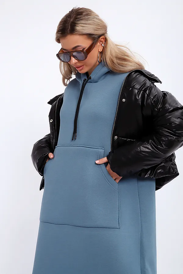 Толстовка-платье 5722 НАТАЛИ, светло-синий - фото 2