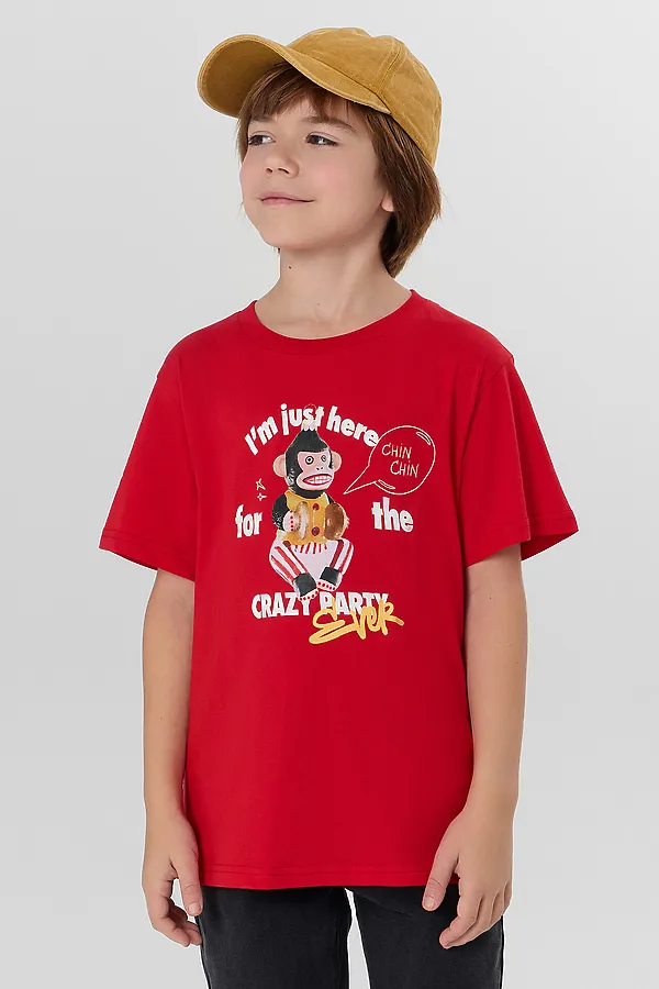 Футболка MARK FORMELLE, бордо +печать2 - фото 2