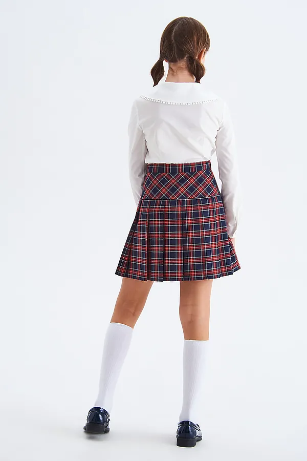Юбка SMENA, сине-красная клетка - фото 2