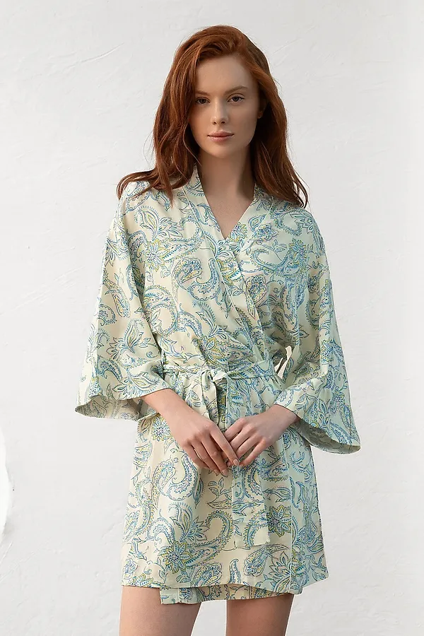 Халат INDEFINI, салатовый - фото 2