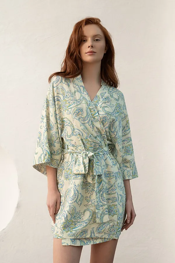 Халат INDEFINI, салатовый - фото 2