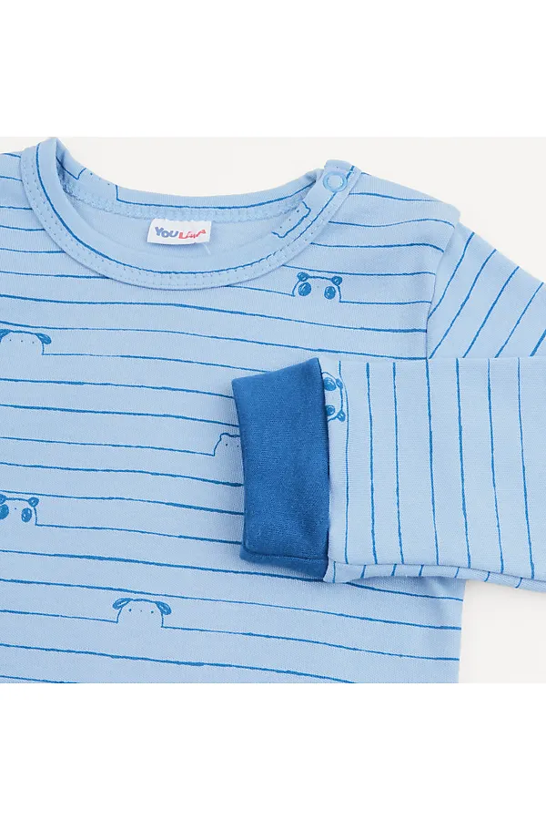 Комплект (Джемпер+Брюки) YOULALA, голубой, синий - фото 2