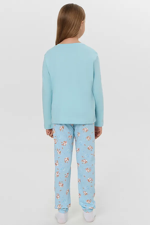 Пижама MARK FORMELLE, голубой +милые коники на голубом - фото 2