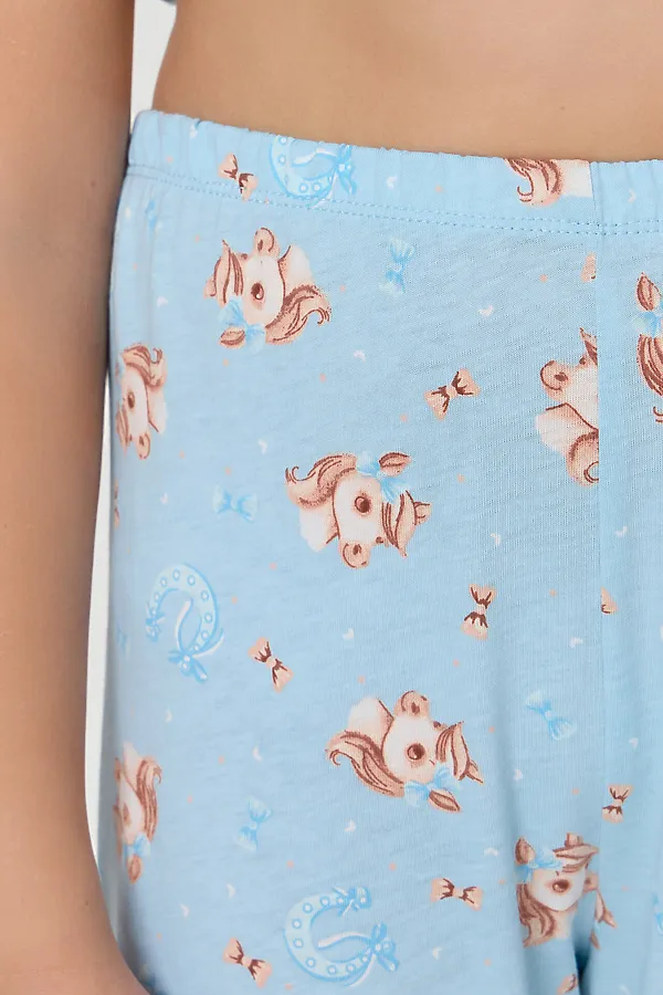 Пижама MARK FORMELLE, голубой +милые коники на голубом - фото 2