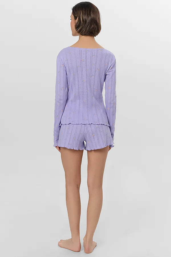 Пижама MARK FORMELLE, цветы на лаванде - фото 2