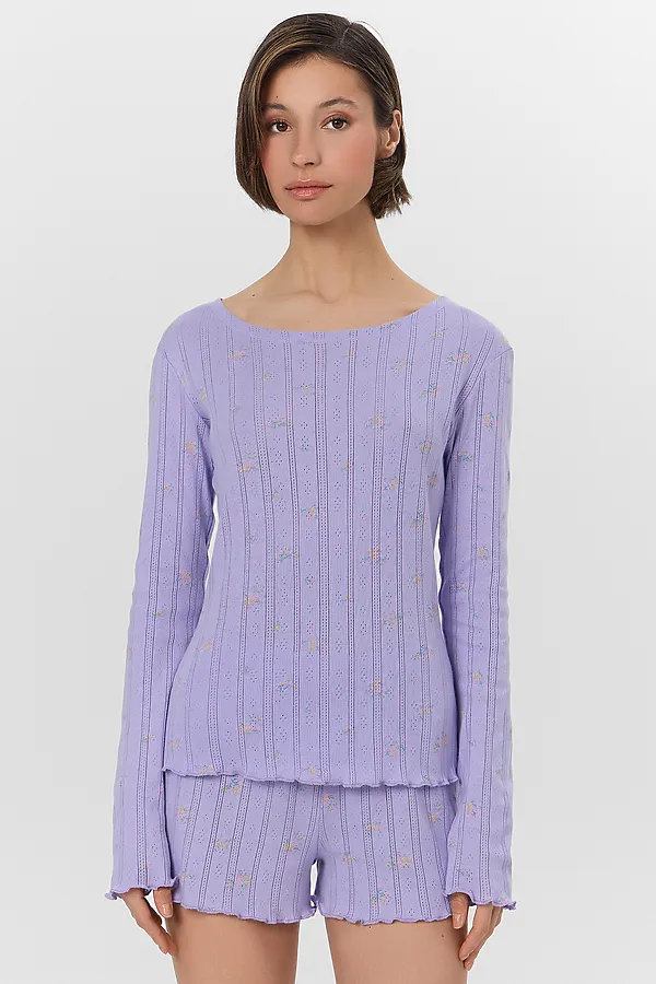 Пижама MARK FORMELLE, цветы на лаванде - фото 2