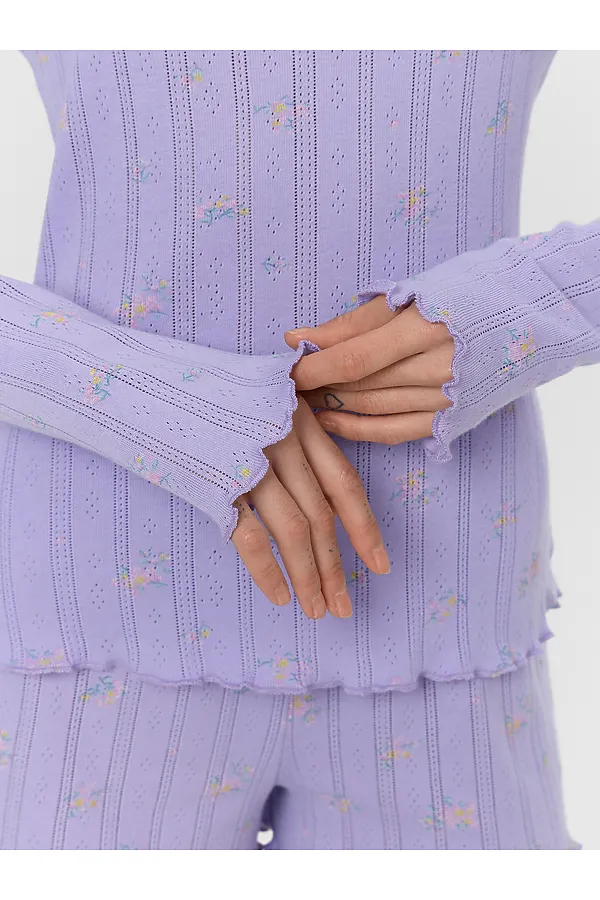 Пижама MARK FORMELLE, цветы на лаванде - фото 2