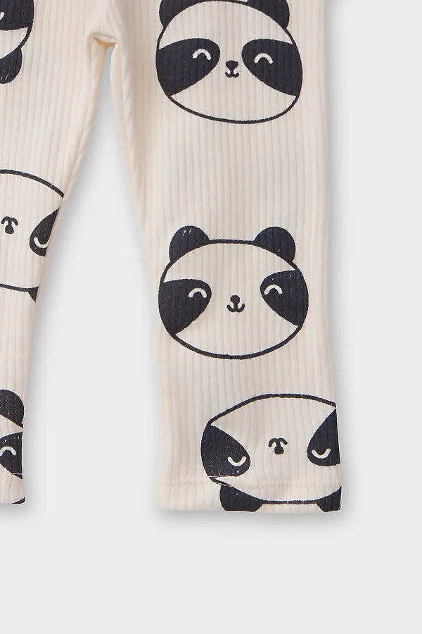 Комплект (Боди+Ползунки) MARK FORMELLE, молочный +панды на молочном - фото 2