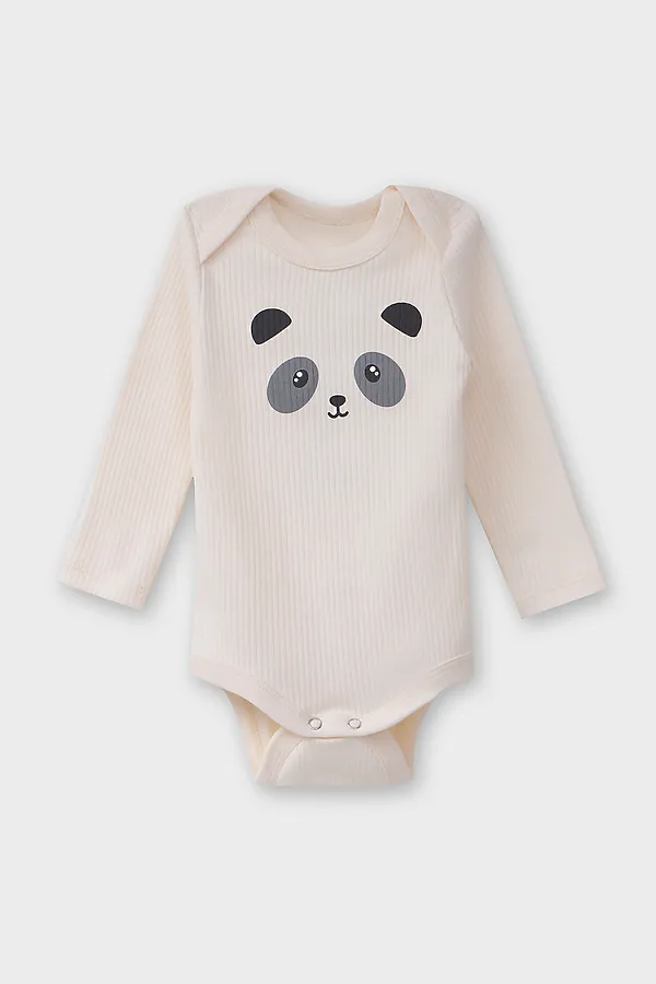 Комплект (Боди+Ползунки) MARK FORMELLE, молочный +панды на молочном - фото 2