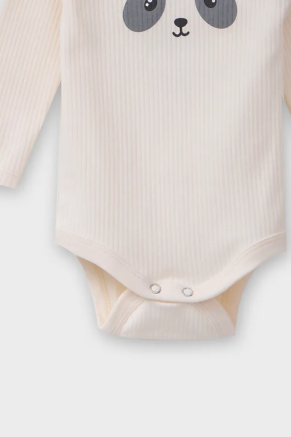 Комплект (Боди+Ползунки) MARK FORMELLE, молочный +панды на молочном - фото 2