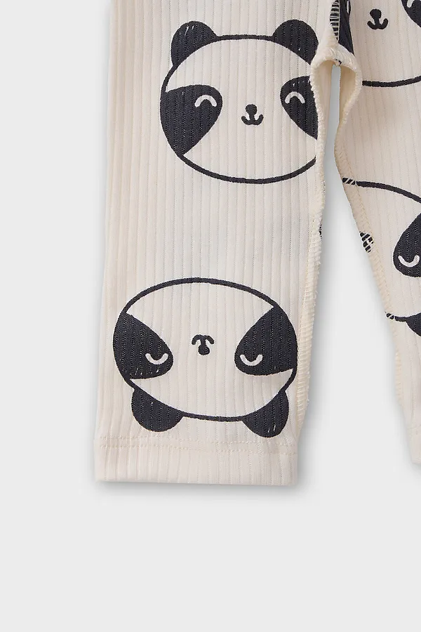 Комплект (Боди+Ползунки) MARK FORMELLE, молочный +панды на молочном - фото 2