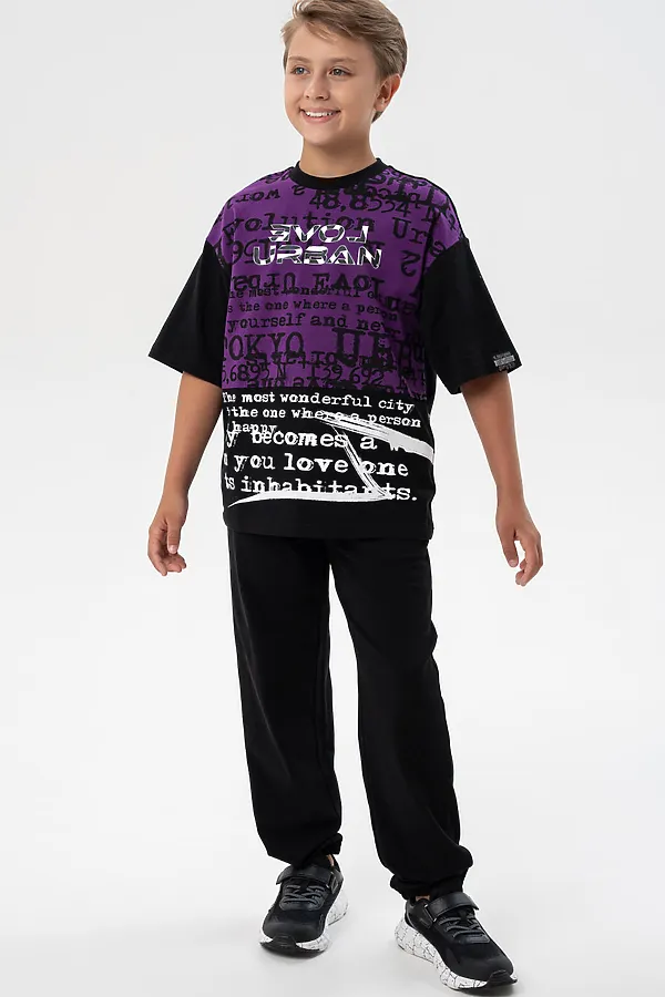 Комплект (Футболка+Брюки) PLAYTODAY, разноцветный - фото 2