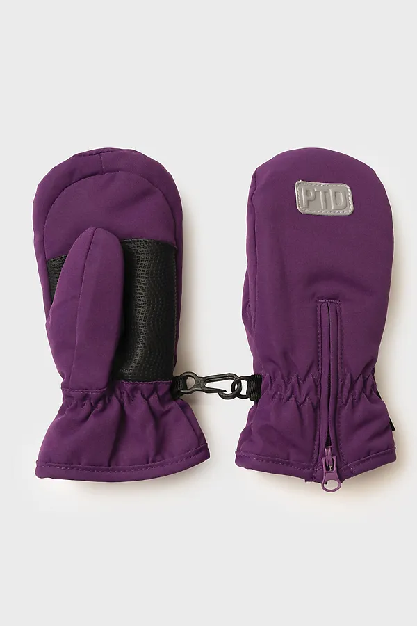 Варежки PLAYTODAY, малиновый,черный - фото 2