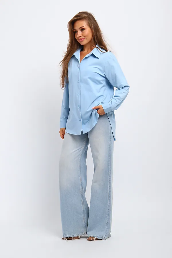 Рубашка 31985 НАТАЛИ, голубой - фото 2