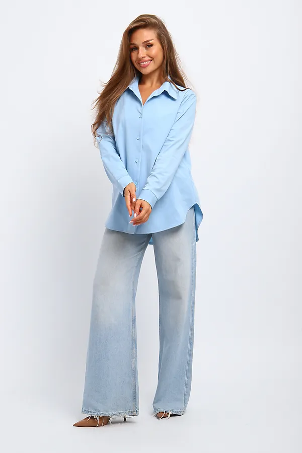 Рубашка 31985 НАТАЛИ, голубой - фото 2