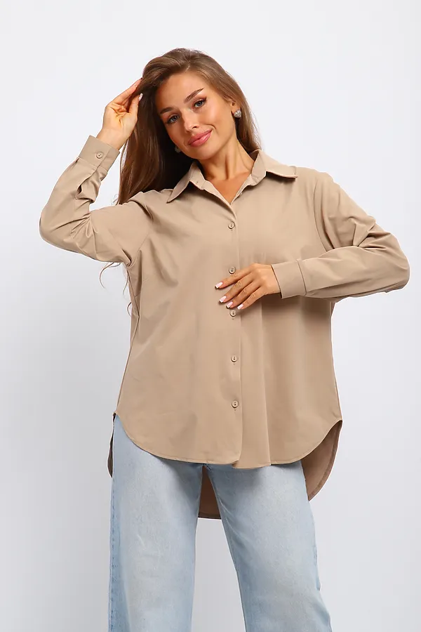 Рубашка 31985 НАТАЛИ, бежевый - фото 2