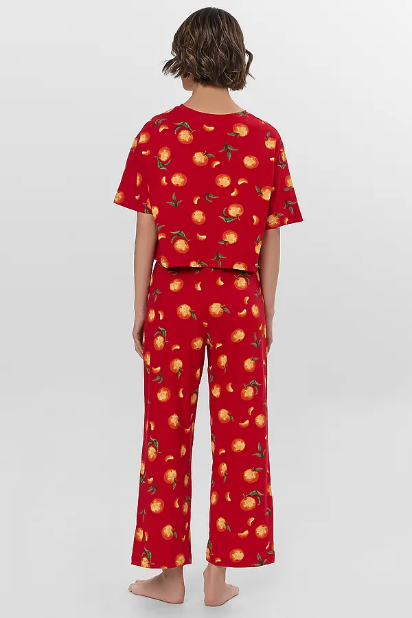Пижама MARK FORMELLE, мандарины на красном - фото 2