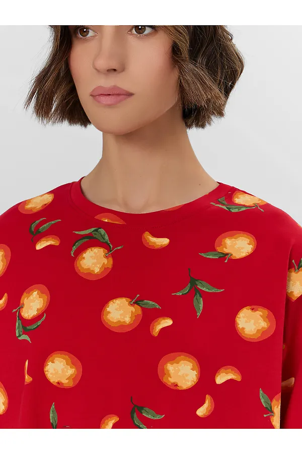 Пижама MARK FORMELLE, мандарины на красном - фото 2