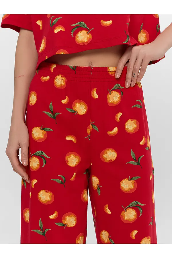 Пижама MARK FORMELLE, мандарины на красном - фото 2