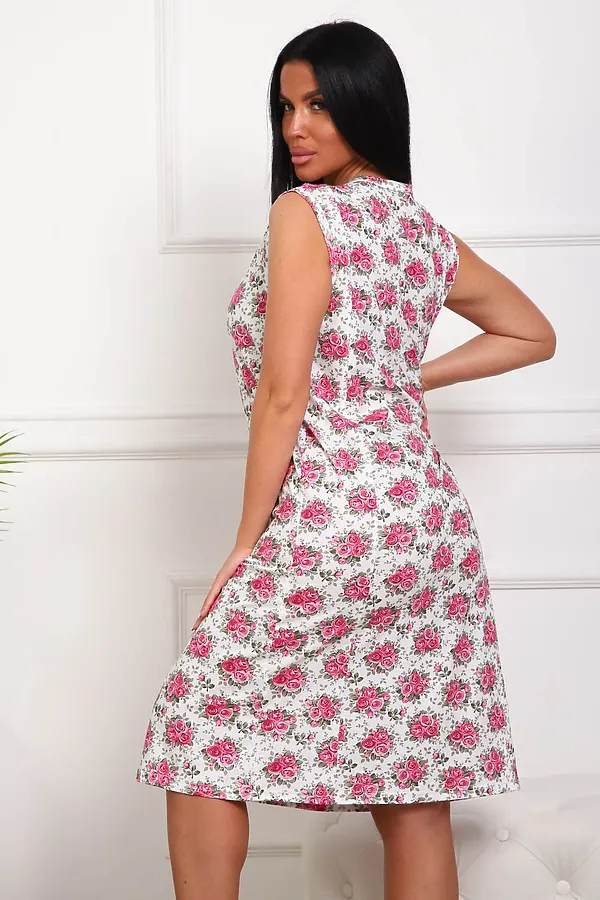 Сорочка 29530 НАТАЛИ, розовые цветы - фото 2