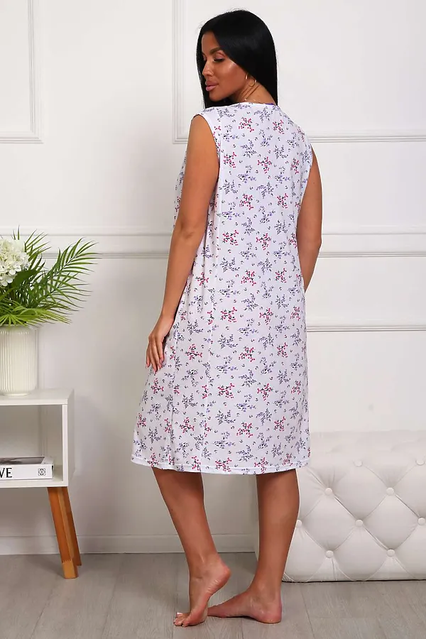 Сорочка 29530 НАТАЛИ, синие цветы - фото 2