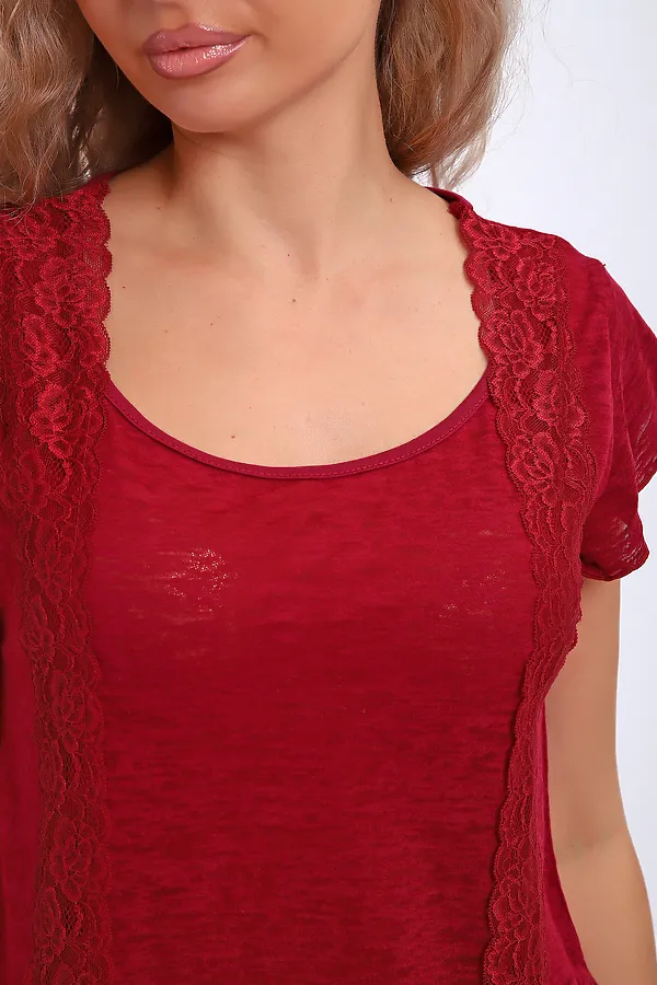 Пижама с брюками 29018 НАТАЛИ, бордовый - фото 2