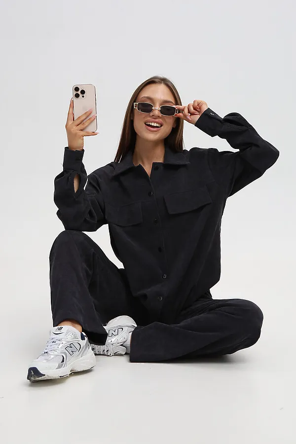 Костюм с брюками 20686 НАТАЛИ, графит - фото 2