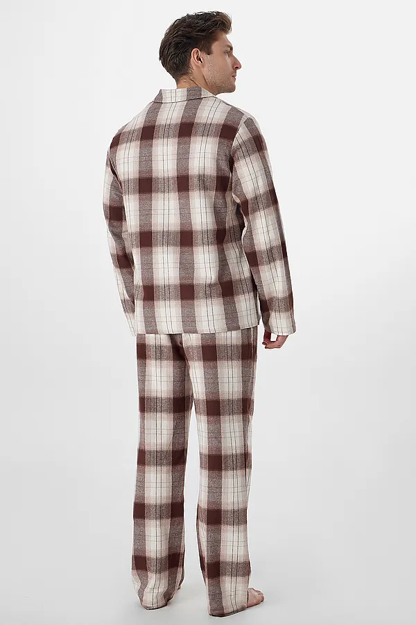 Пижама MARK FORMELLE, черная клетка на св.молочном - фото 2