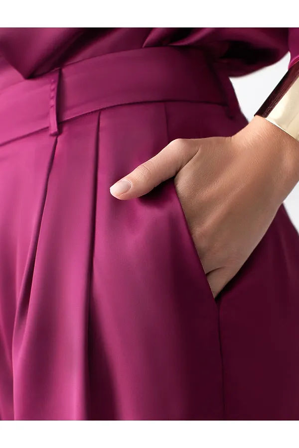 Брюки VILATTE, бургунди - фото 2