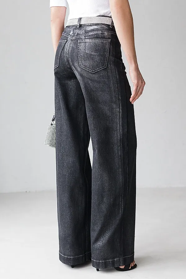 Джинсы VILATTE, черный-серебряный - фото 2