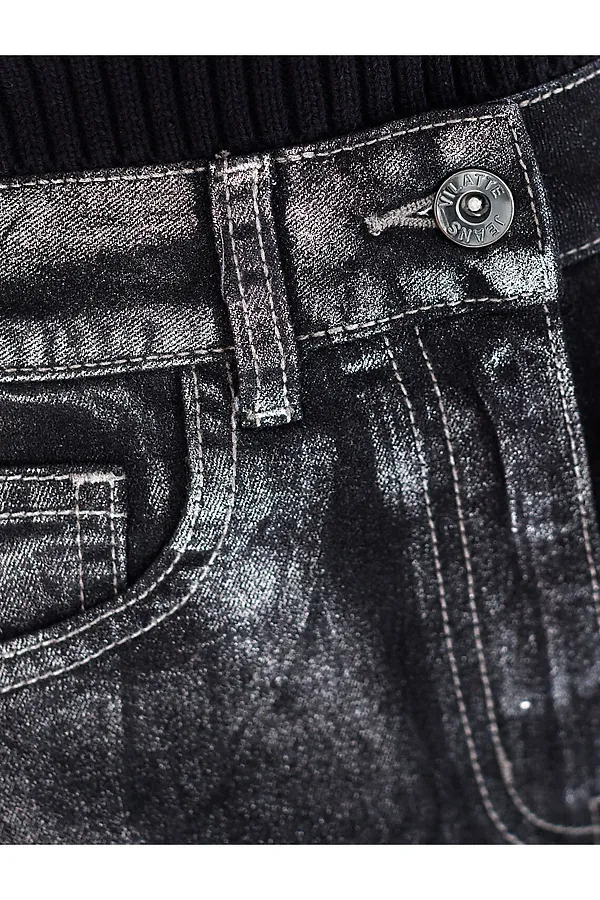 Джинсы VILATTE, черный-серебряный - фото 2