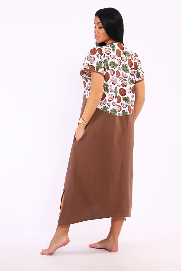 Халат Кокос НАТАЛИ, коричневый - фото 2