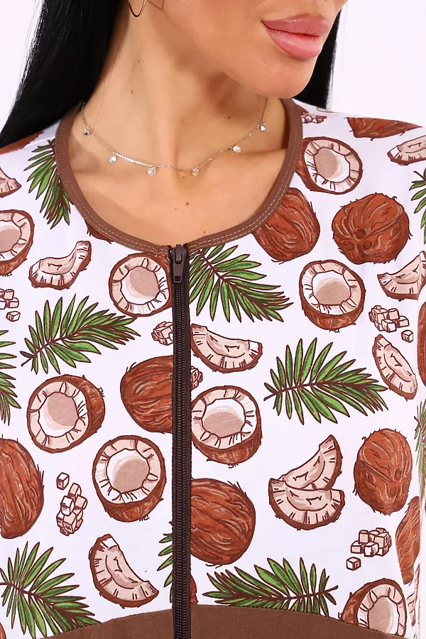 Халат Кокос НАТАЛИ, коричневый - фото 2