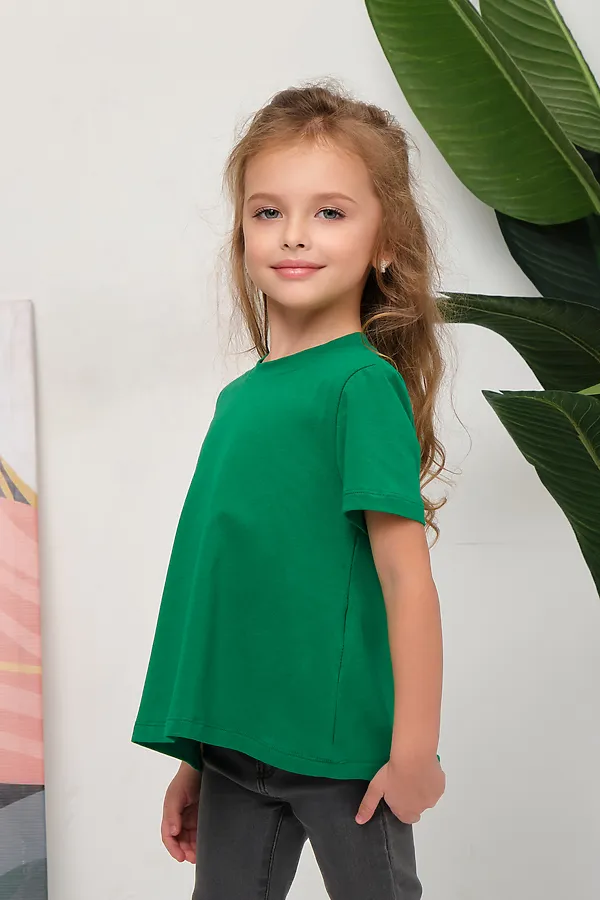 Детская футболка 33521 НАТАЛИ, темно-зеленый - фото 2
