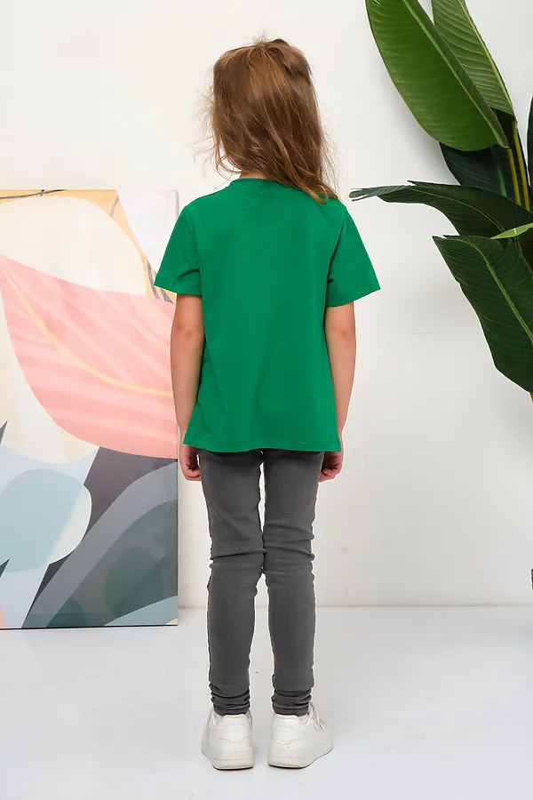 Детская футболка 33521 НАТАЛИ, темно-зеленый - фото 2