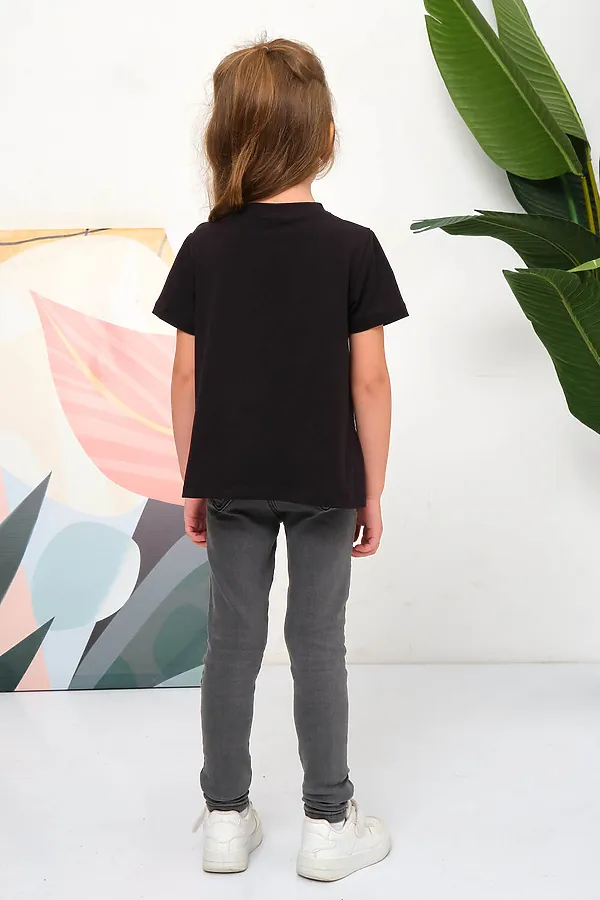 Детская футболка 33521 НАТАЛИ, черный - фото 2