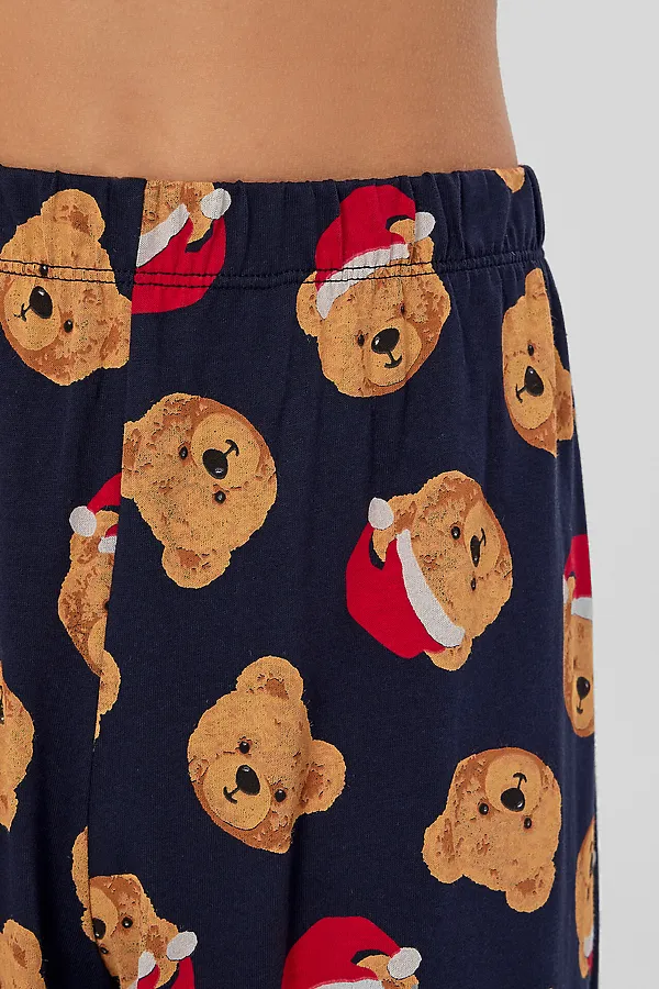 Пижама MARK FORMELLE, красный +праздничные медвежата на синем - фото 2