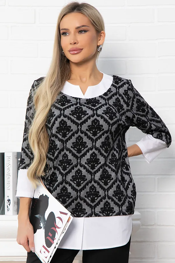 Джемпер LADY TAIGA, черно-белый - фото 2