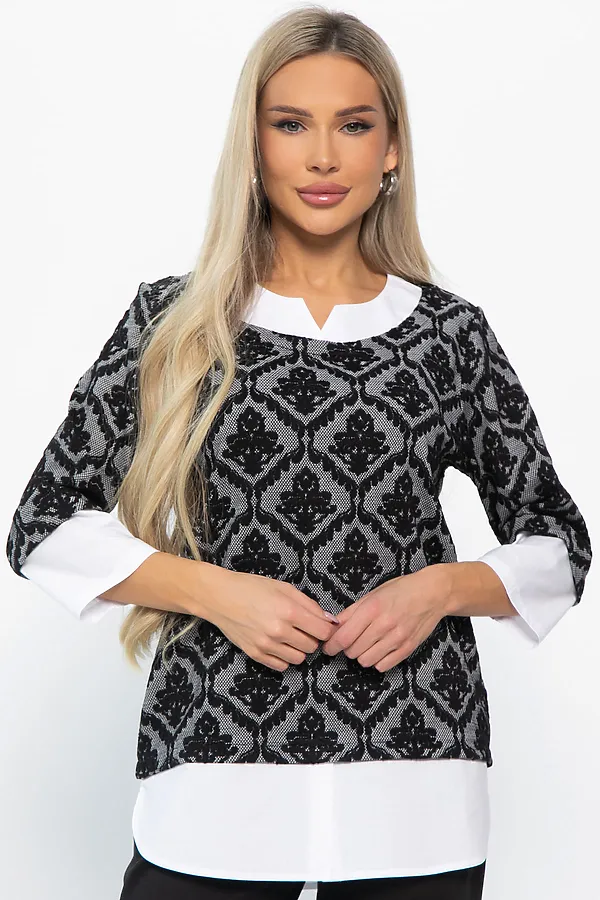 Джемпер LADY TAIGA, черно-белый - фото 2