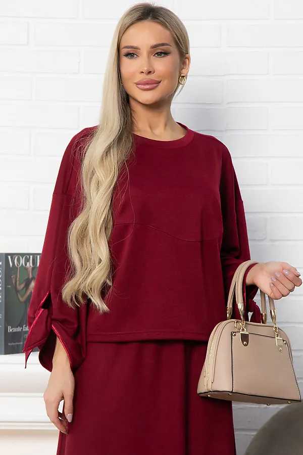 Джемпер LADY TAIGA, бордовый - фото 2