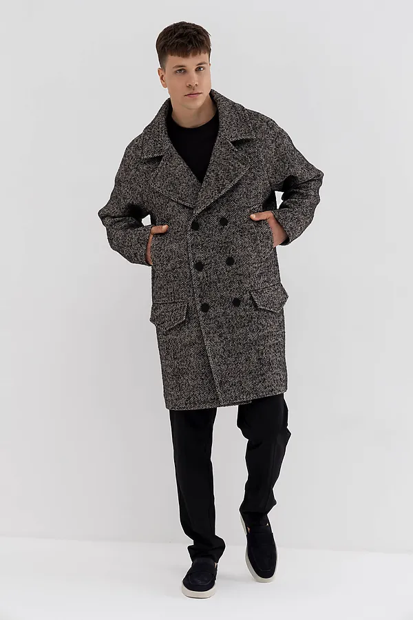 Пальто HOOPS, черный - фото 2