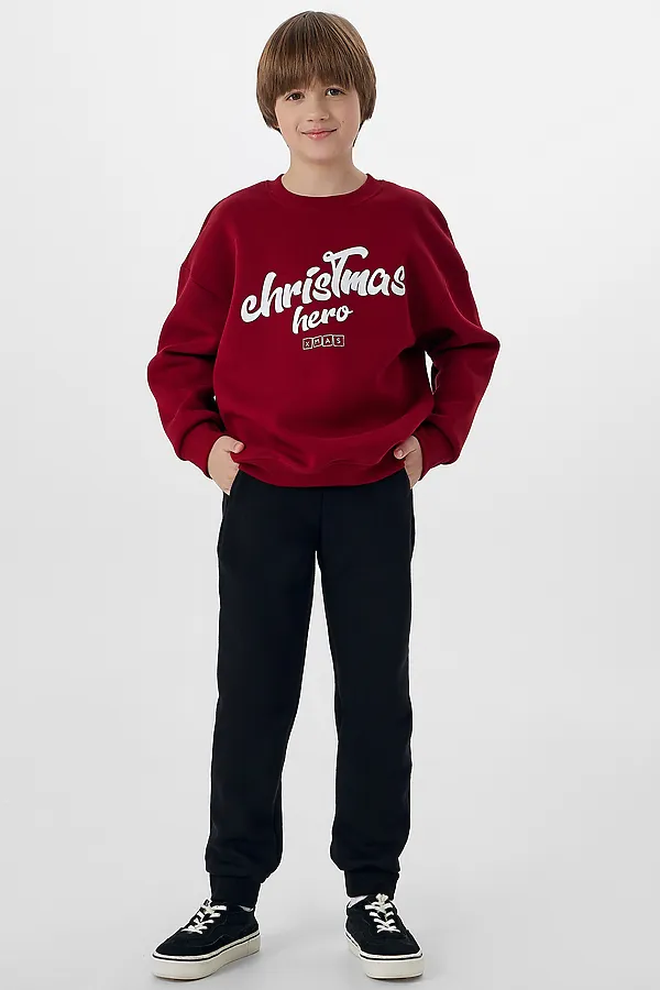 Свитшот MARK FORMELLE, т.бордовый +печать - фото 2