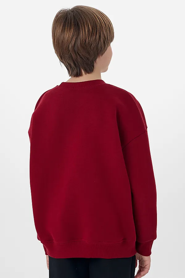 Свитшот MARK FORMELLE, т.бордовый +печать - фото 2