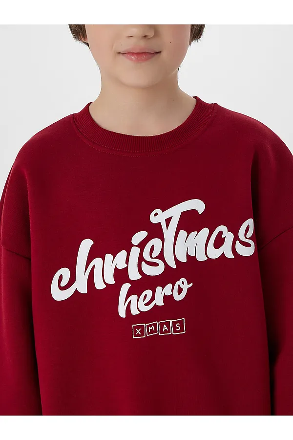 Свитшот MARK FORMELLE, т.бордовый +печать - фото 2