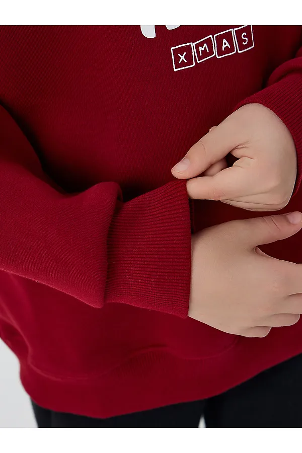 Свитшот MARK FORMELLE, т.бордовый +печать - фото 2