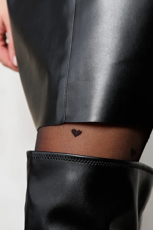 Платье из экокожи 200-1 НАТАЛИ, черный - фото 2