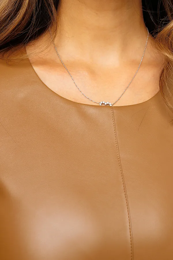 Платье из экокожи 200-1 НАТАЛИ, мокко - фото 2