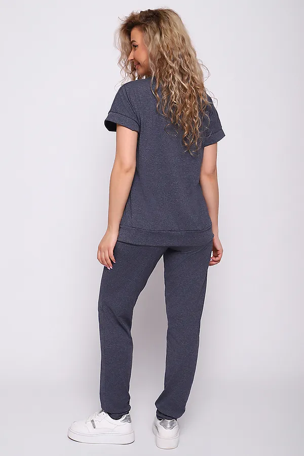 Костюм с брюками 51201 НАТАЛИ, темно-серый меланж - фото 2